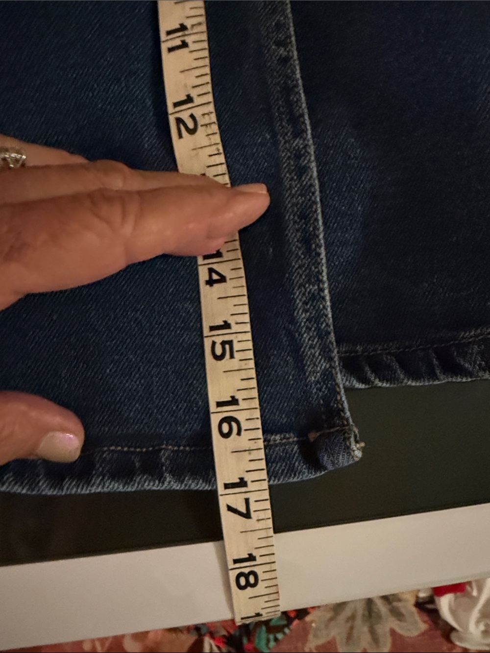 Ava & Viv Dark Blue Denim Skort - Zipper and Button Waist - Picture 6 of 6